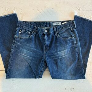 AG Denim Raw Hem Ex Boyfriend Jeans